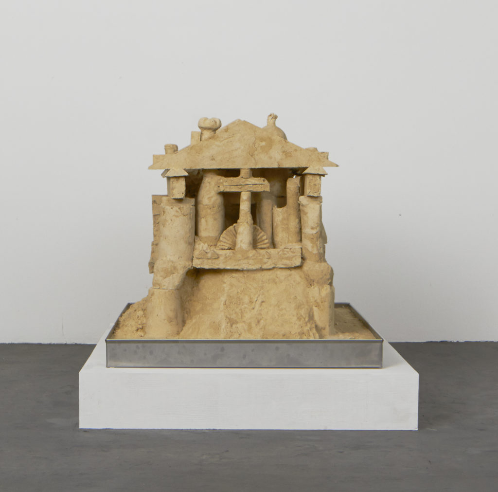 Lot #5 2015 sculpture by Aaron King sand, starch, foam, wood, metal 30'' x 35'' x 30'' Lot #5 2015 sculpture by Aaron King sand, starch, foam, wood, metal 30'' x 35'' x 30''