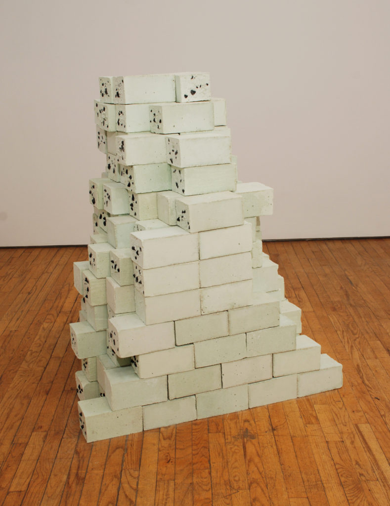 Untitled 2009 sculpture by Aaron King concrete, foam, pigment 48'' x 48'' x 42''