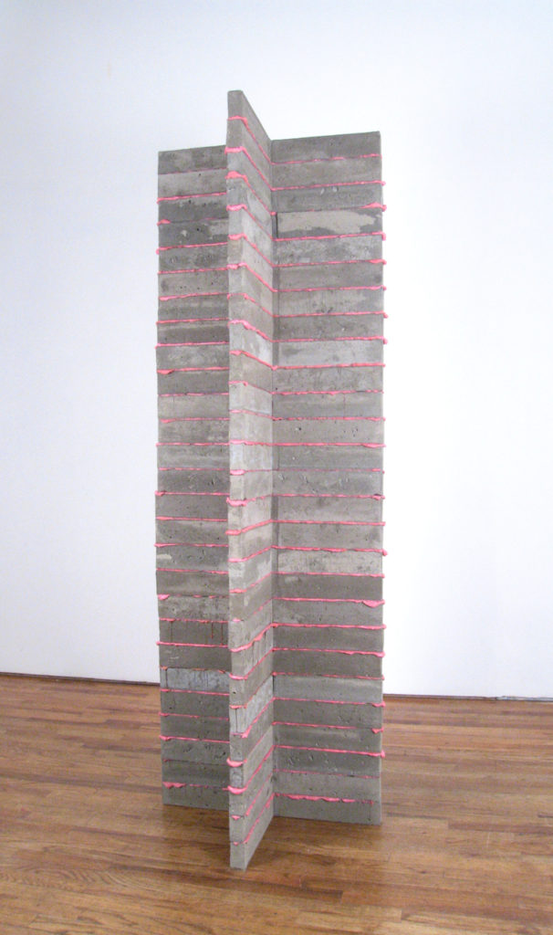 Gum Project 2007 sculpture by Aaron King Art concrete, gum 84'' x 28'' x 28''